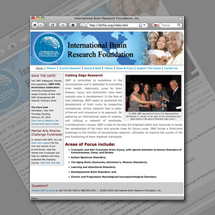 Web site re-design for International Brain Research Foundation