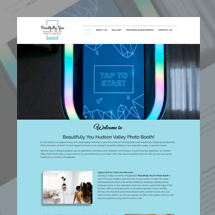 Custom designed website in WordPress for party photography service.